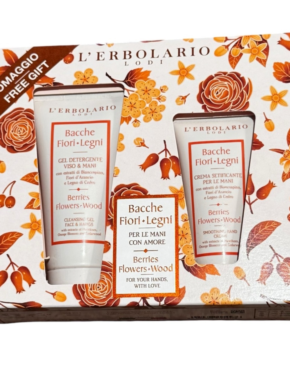NEW L'Erbolario Berries Flowers Wood Gift Set Made in Italy